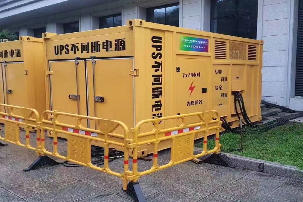 高要发电机租赁施工现场
