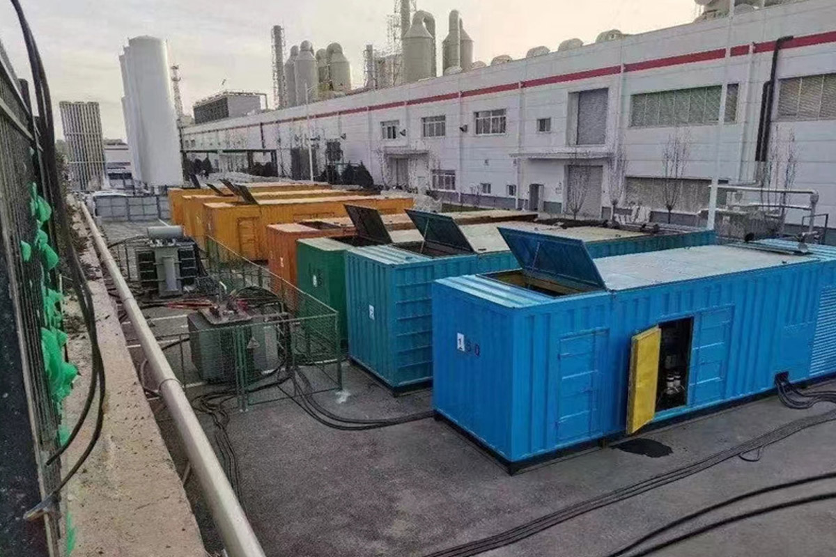 高要发电机租赁施工现场